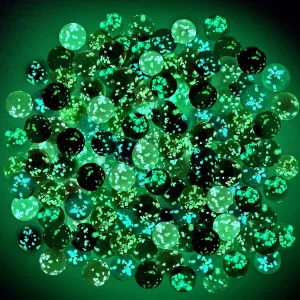 100 Pieces Colorful Glass Marbles Glow in The Dark Multi-Color Luminous Glowing Glass Marbles for Marble Games DIY and Home Decor
