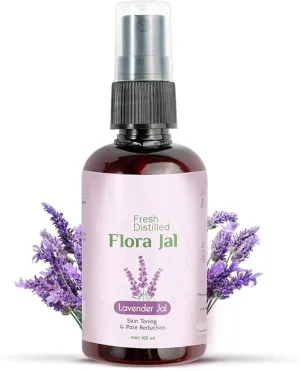 100% Pu.re Lavender Jal - Lavender Water - Toner, Face-Mist, Astringent & Face Spray- Ayurvedic Steam-Distilled for Oil-Control, Acne-Control, Skin Hydration (Pack of 1, 100 ml)