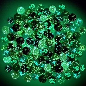 100 Pieces Colorful Glass Marbles Glow in The Dark Multi-Color Luminous Glowing Glass Marbles for Marble Games DIY and Home Decor