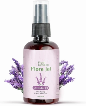 100% Pure Lavender Jal - Lavender Water - Toner, Face-Mist, Astringent & Face Spray- Ayurvedic Steam-Distilled for Oil-Control, Acne-Control, Skin Hydration (Pack of 1, 100 ml)