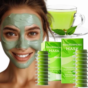 10 Pack Face mud mask,green tea clay mask,clay mask for blackheads and pores,mud mask individual pack,green tea face mask for Deep Pore Cleansing