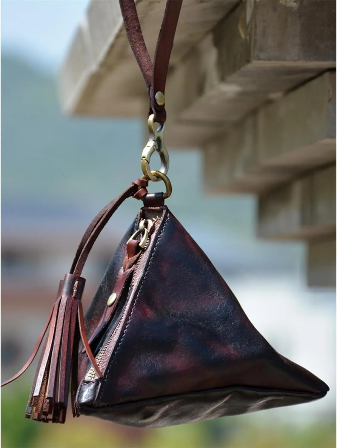 1PCS Genuine leather - Retro Medieval - Cowhide Purse Coin Purse Coin Pouch Coin Holder Change Purse for Women & Men Wristlet Wallets for Women Keychain Wallet Mini Wallet (Coffee)