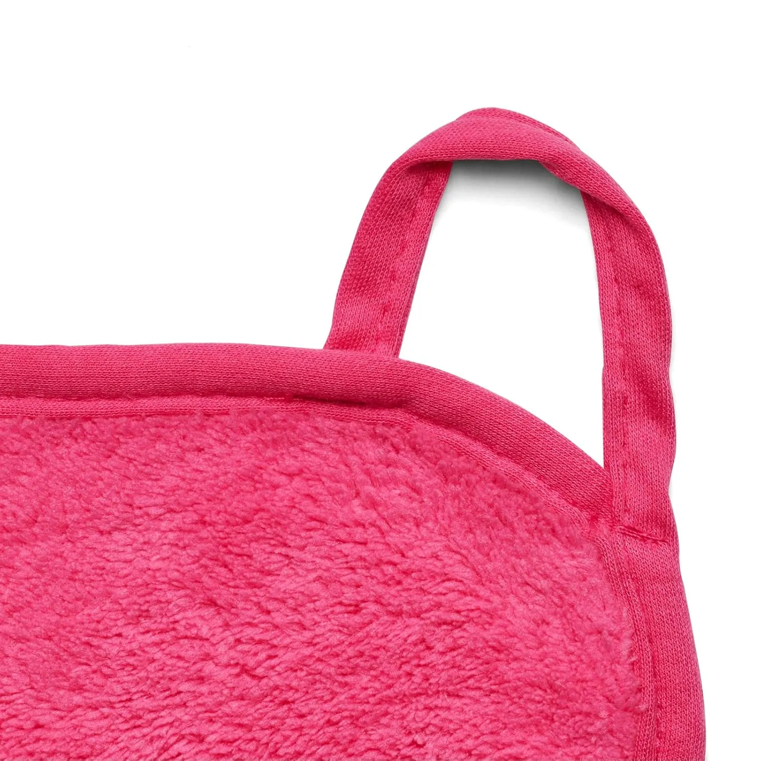 2 Pack Makeup Remover Face Cloths, Chemical-free, Microfiber, 6 Hair Ties (2 Count, Pink)