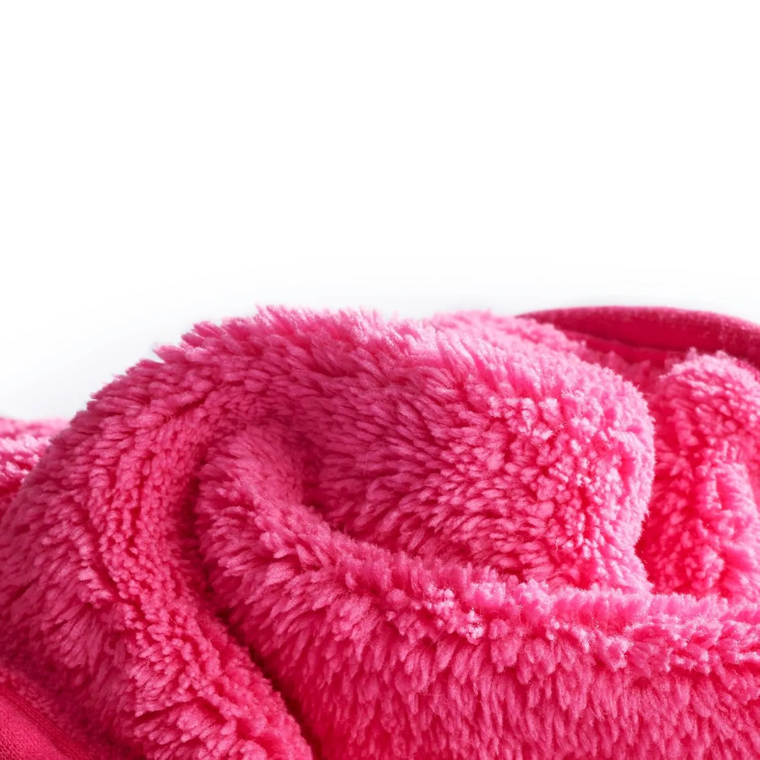 2 Pack Makeup Remover Face Cloths, Chemical-free, Microfiber, 6 Hair Ties (2 Count, Pink)