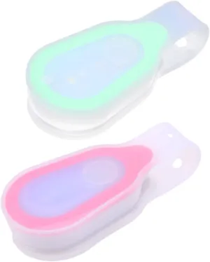 2 Pack Running Light Clip for Jogging Biking Night Running Gear High Visibility Safety Lights Random Color