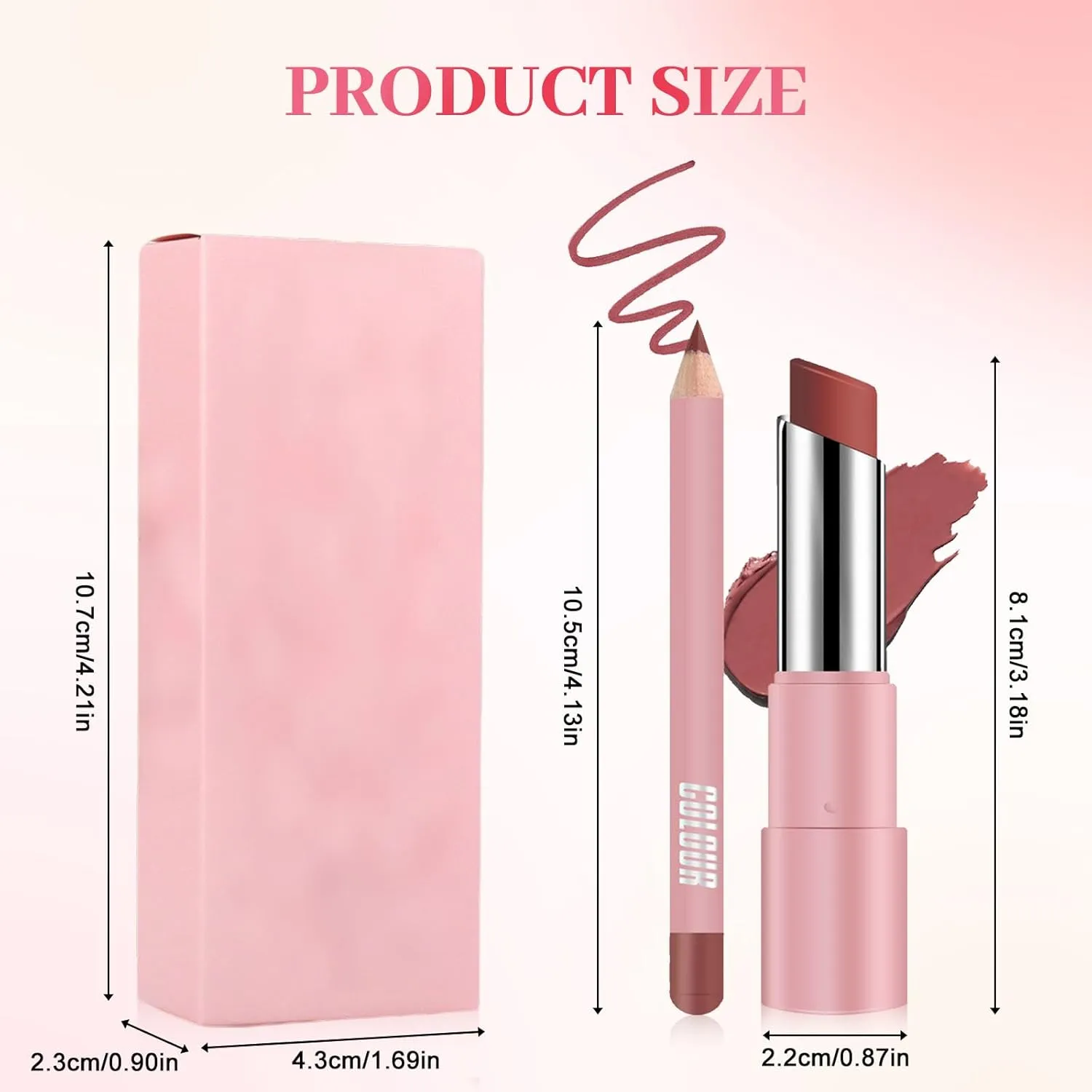 2025 New Lifter Glaze Lip Balm, 24-hour Moisturizing Shine, Lifter Glaze Oil Balm, Two-In-One Set Lip Liner With Non-Stick Cup Long-Lasting Waterproof Lipstick Lipstick Set (07#)