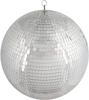 24 Inch Large Silver Glass Hanging Party Disco Mirror Ball | 24" Ornaments Wedding Birthday Centerpiece for Home Stage Decorations Christmas Holidays Party