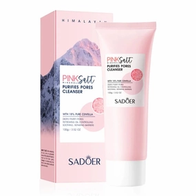 2pcs Himalayan Pink Salt Facial Cleanser Deep Cleansing Moisturizing Face Wash Foam Cleanser Face Cleansing Skin Care