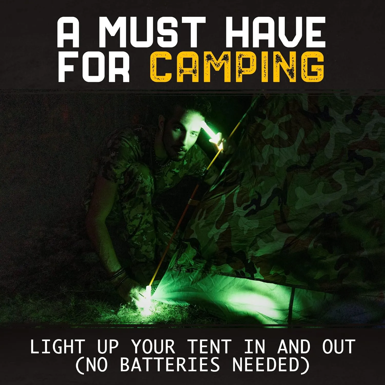 30 Ultra Bright Glow Sticks in Bulk - Multi Use Glowsticks for Parties, Camping, Emergency Light and Survival Kit with 12 Hours Duration