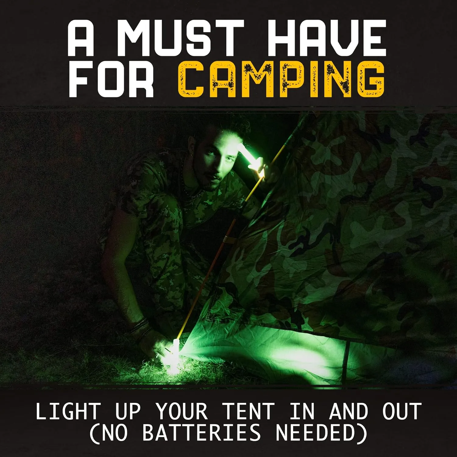 30 Ultra Bright Glow Sticks in Bulk - Multi Use Glowsticks for Parties, Camping, Emergency Light and Survival Kit with 12 Hours Duration