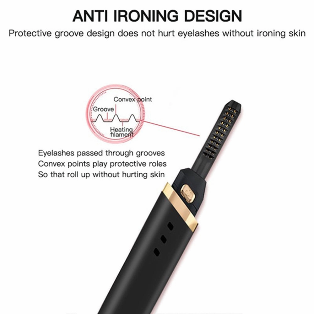 360 ¡ã Rotary Head USB Rechargeable Quick Heating Long Lasting Eyelash Curling Device