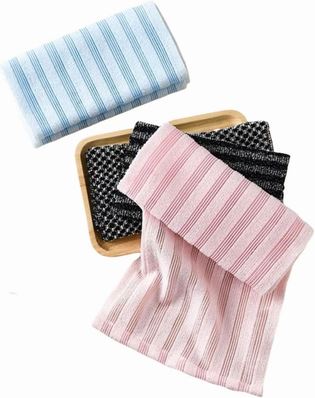 4pcs exfoliating Towels for Body and Back scrubbing, Bath Towels for Showering, exfoliating Back washers for deep Cleansing and revitalizing Your Skin