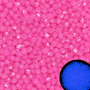 850pc Glow in The Dark Rocks - Outdoor Decorative Stones, Pink Fish Tank Rocks, Garden Pebbles, Glow Stones for Landscaping, Walkway, Backyard Pathway, Lawn, Potted Plant