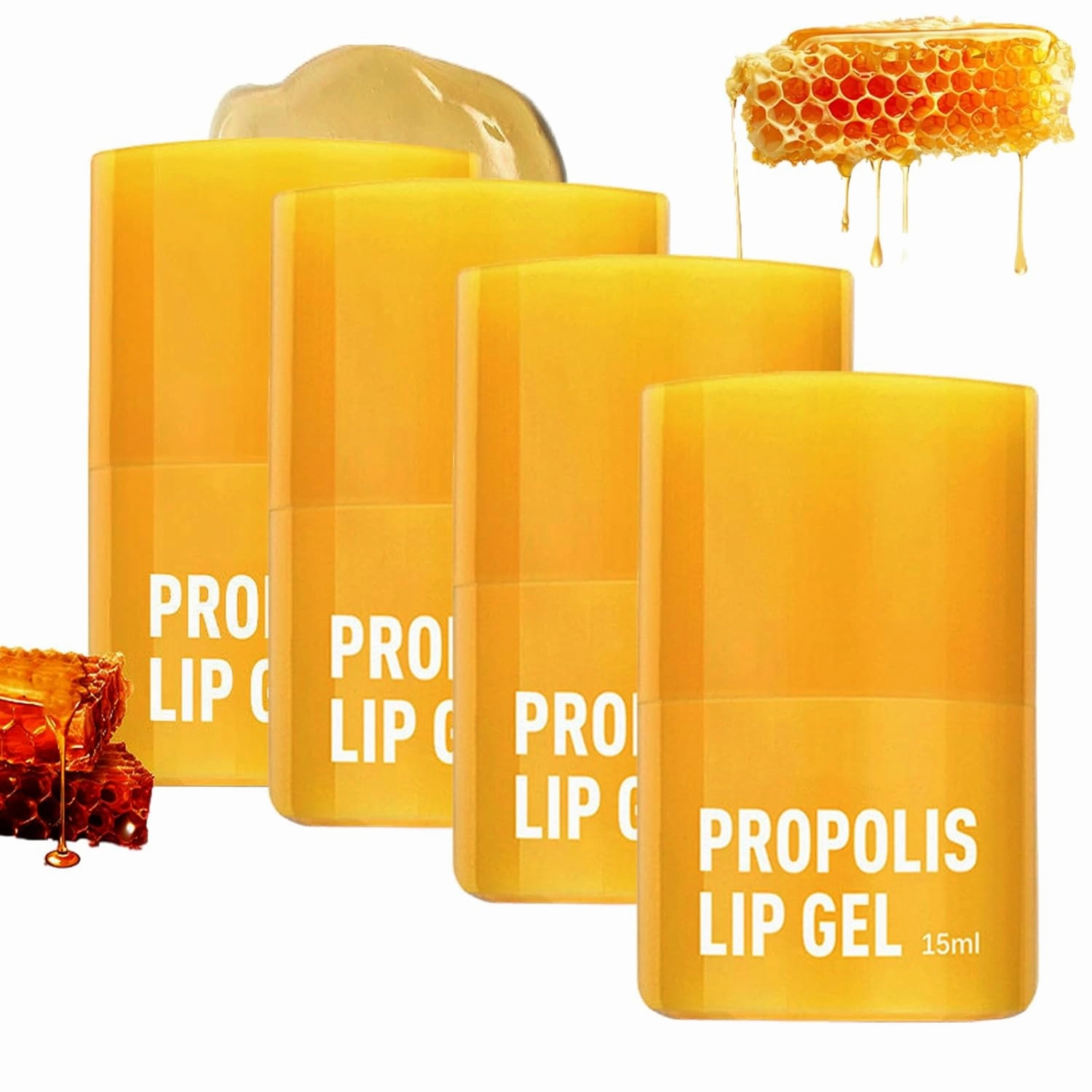 Aesthelabs Lip Healing Honey Butter, Honey Lip Balm, Hydrating Overnight Lip Balm, 12H Hydrating Vegan Lip Balm's with Propolis for Woman (4pcs)