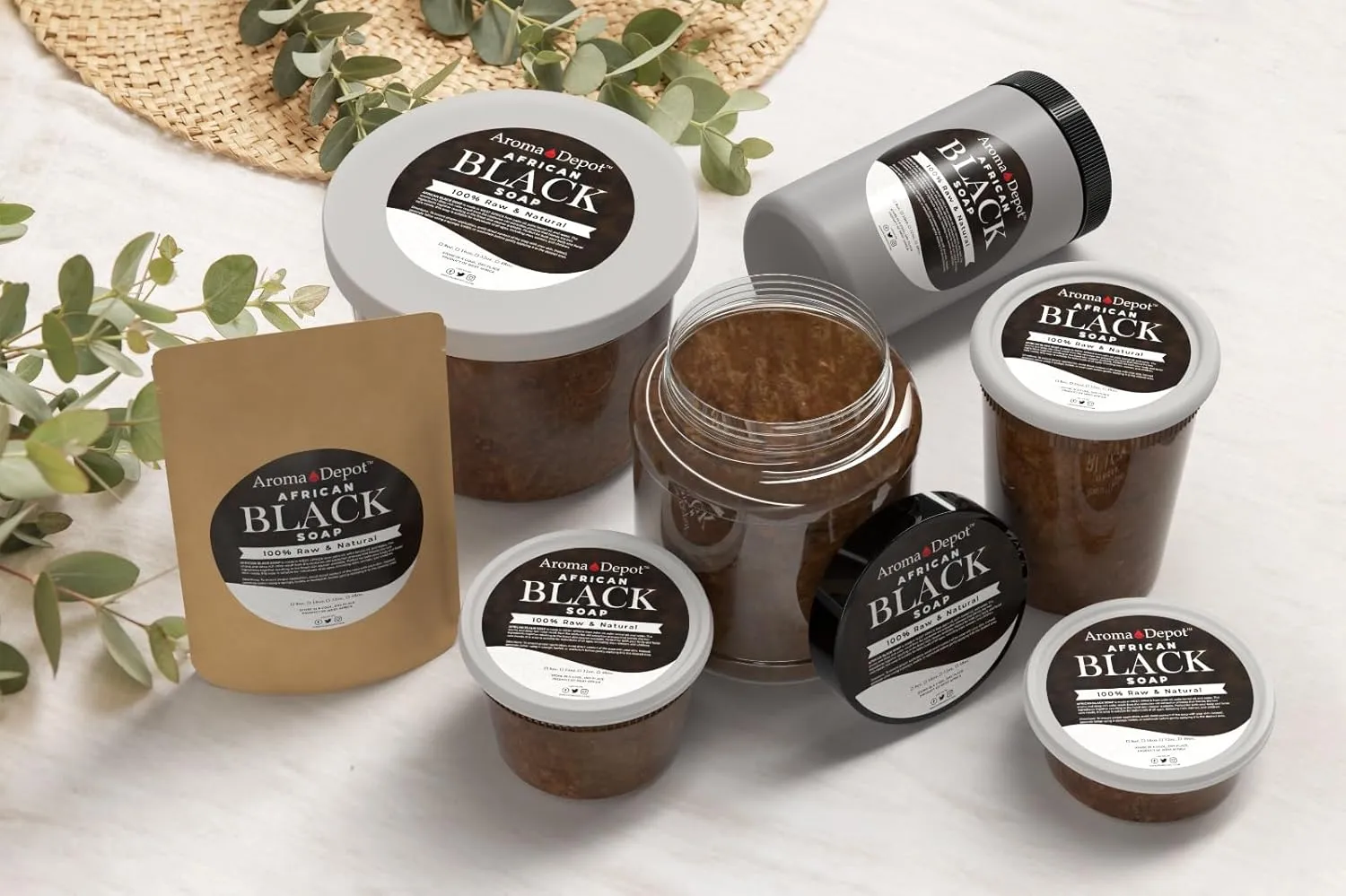 African Black Soap Paste 3.5 lbs. 100% Natural Raw soap for Acne, Eczema, Psoriasis, and Dry Skin Scar Removal Face And Body Wash. Handmade imported from Ghana
