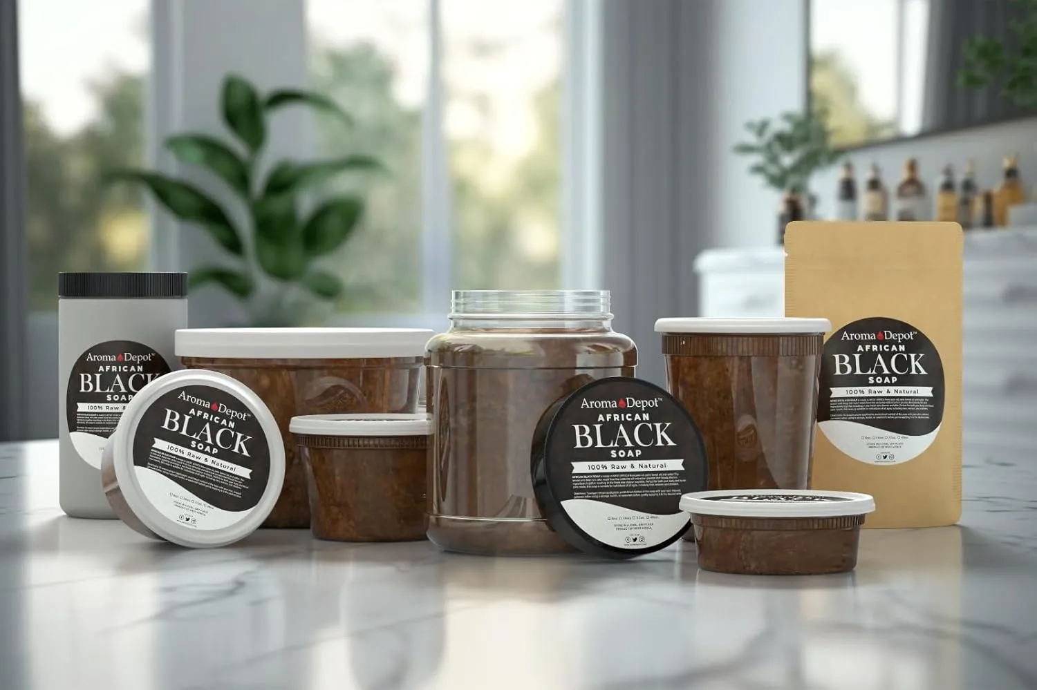 African Black Soap Paste 3.5 lbs. 100% Natural Raw soap for Acne, Eczema, Psoriasis, and Dry Skin Scar Removal Face And Body Wash. Handmade imported from Ghana