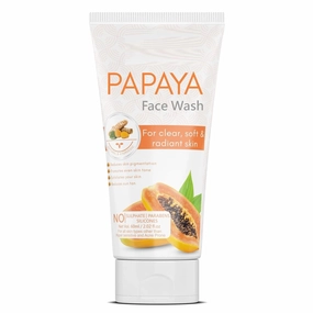 AMC Papaya Face Wash For Clear, Soft & Radiant Skin | For Deep Cleanse, Glowing, Dead Skin and Tan Reduce for Men and Women - Paraben, Sulphate & Silicon Free -60 ml