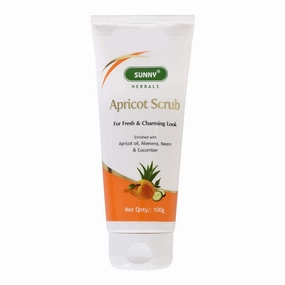 Apricot Scrub With Essential Oils, Neem & Aloe vera Extract | Exfoliates & Removes Black, White & Dead Cells | Deeply Cleanses| 100gm