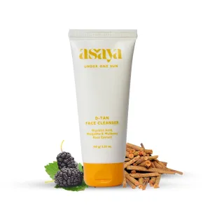 As.aya Detan Face Wash | Glycolic Acid, Berry Extract & Manjistha | Tan Removal Face Cleanser for Men & Women | Normal, Combination or Oily Skin | Gently Exfoliates & Evens Tone| 100 ml