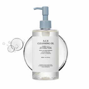 ASNO Multi-Vitamin A.C.E Cleansing Oil 300ml, Makeup Blackhead Whitehead Sebum Remover, Pore Control, Glutathione, Aloe vera   Squalane   Centella Asiatica, Vegan Cleanser, Korean Skin Care