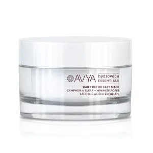 AVYA Hydroveda Essentials Daily Detox Clay Mask (1.7oz) - Bentonite Clay Treatment for Blemishes & Calming Camphor for Inflammation/Remove Impurities and Cleanse Pores