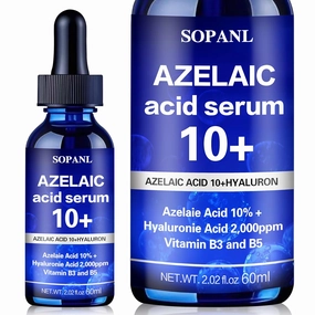 azelaic acid face cream & Serum, 2.02 Fl Oz Facial Serum for Sensitive skin, Redness Relief Face and Boost Skin Radiance with Niacinamide & Vitamin B3, B5 and Hyaluronic Acid & Hydro Boost.