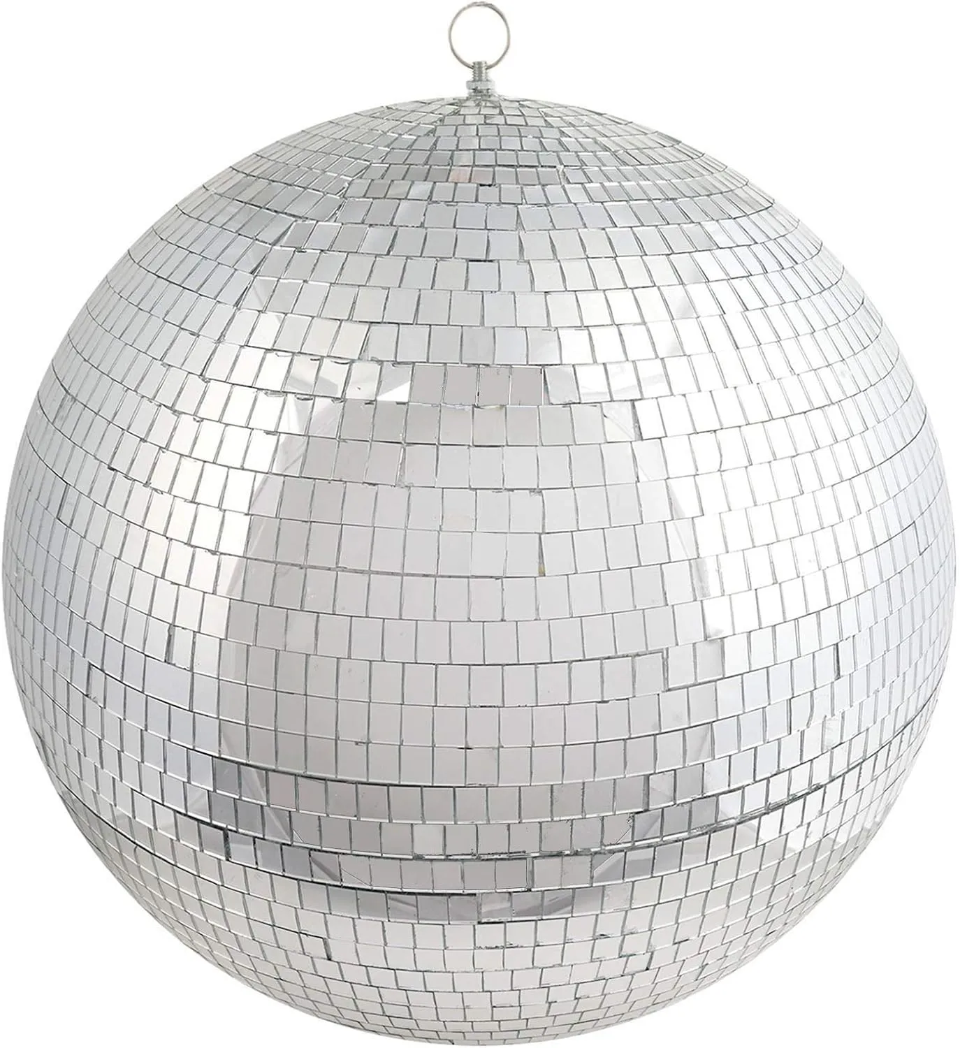 BalsaCircle 20-Inch Large Silver Glass Hanging Party Disco Mirror Ball Wedding Birthday Home Decorations Christmas Ornaments