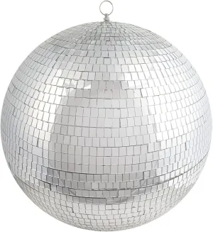 BalsaCircle 20-Inch Large Silver Glass Hanging Party Disco Mirror Ball Wedding Birthday Home Decorations Christmas Ornaments