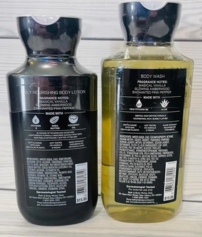 Bath & Body Works Wicked Vanilla Woods Body Lotion and Body Gel Wash 2 Piece Set