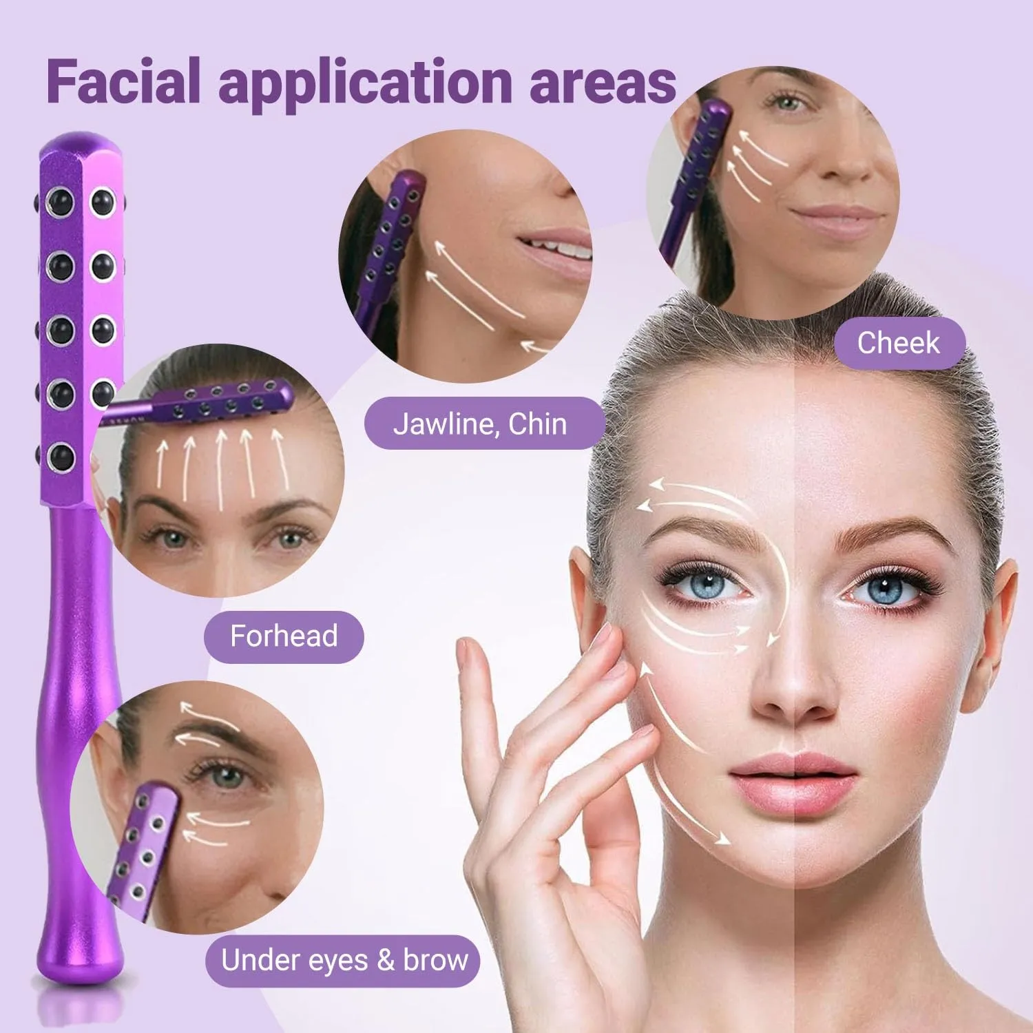 Beauty Sculptor Roller – Uplifting Facial Massager for Skin Firming and Glow, Anti-Aging Face Tool for Daily Skincare Routine, Made of Germanium Alloy with Portable Ergonomic Design(24 Ge Pink,1 PCS)