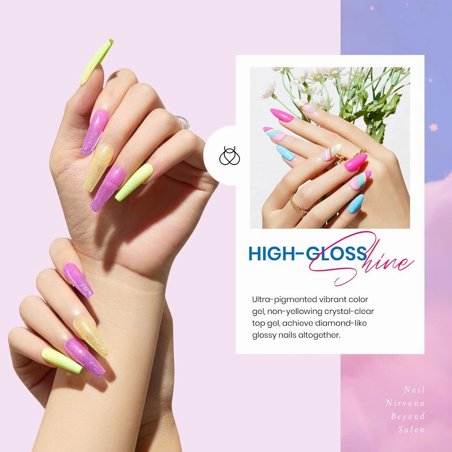 beetles Summer Gel Polish Set-39Pcs Neon Gel Nail Polish Pink Red Blue Purple Polish with Base Top Coat Soak off Uv LED Lamp Colorful Candies Manicure Kit DIY Home Gifts for Women Girls