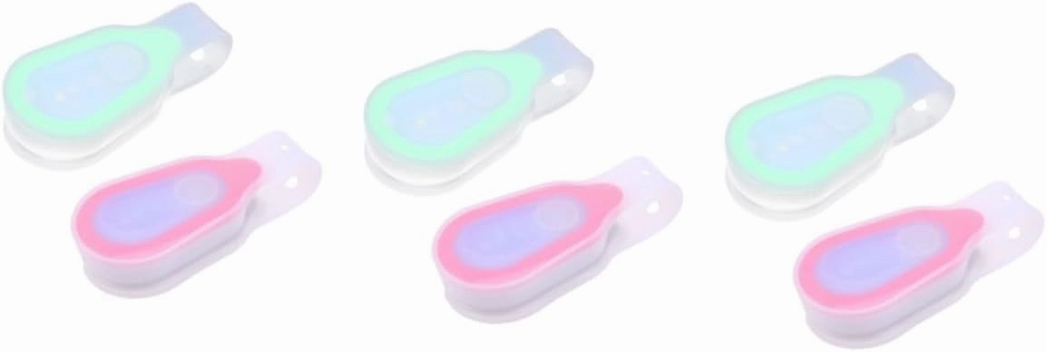 BESPORTBLE 3sets Three Mode Bike Led Lights Clip-on Reflective Running Vest for Night Jogging Safety 2pcs*3