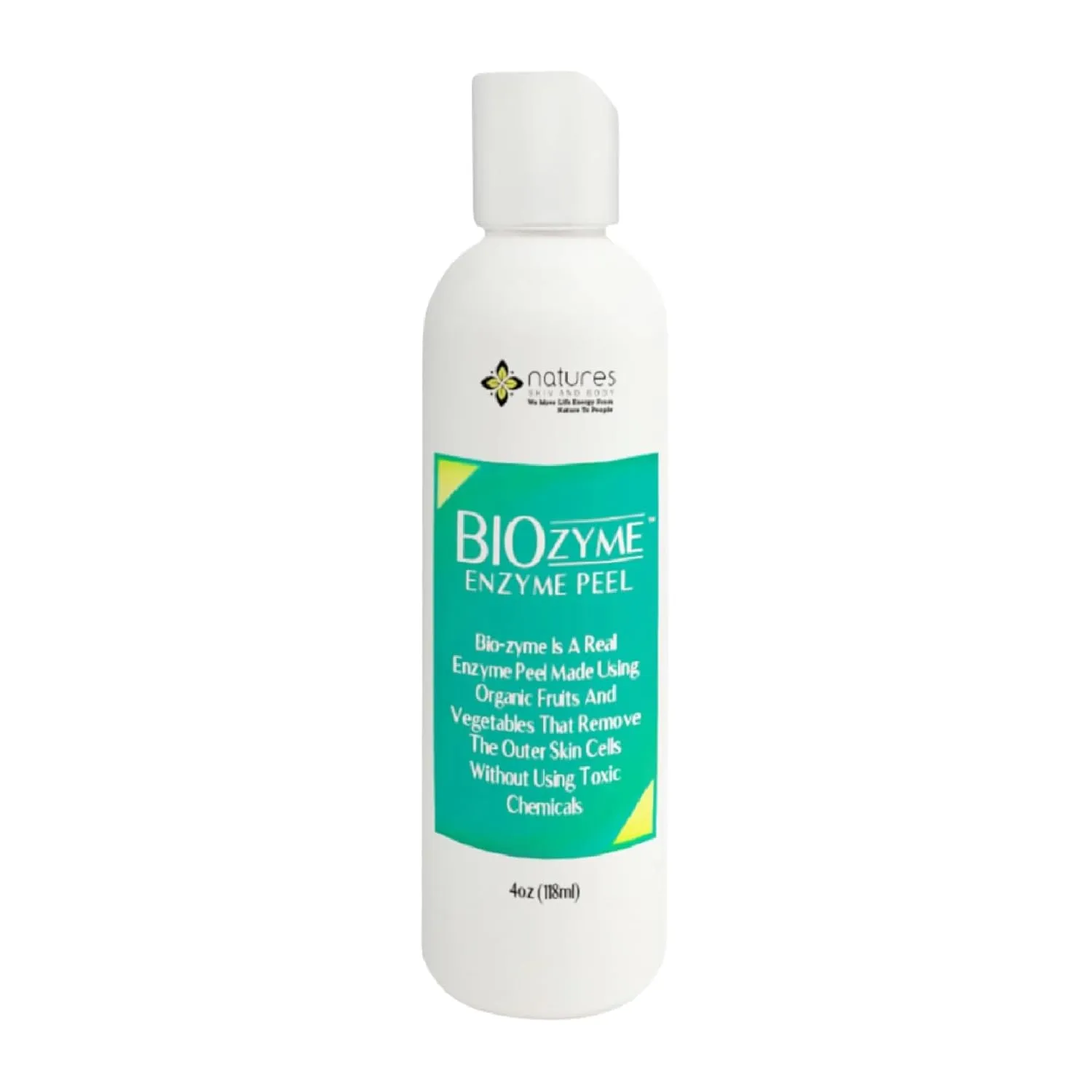 BioZyme Enzyme Peel | Natural Exfoliator for Face & Body | Chemical Peel Results Without Glycolic or Lactic Acid | Gentle, Powerful, Safe | No Harsh Chemicals | For Smooth, Radiant Skin | 4oz