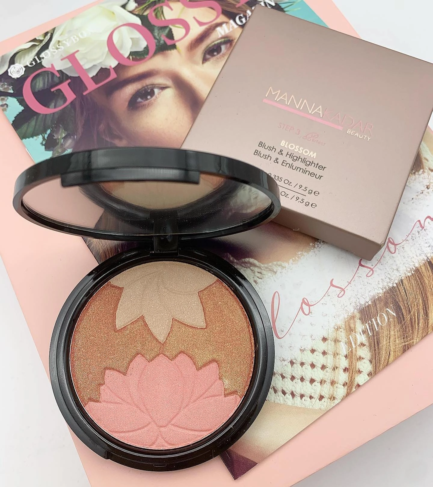 Blossom Floral Blush & Highlighter From Manna Kadar Cosmetics
