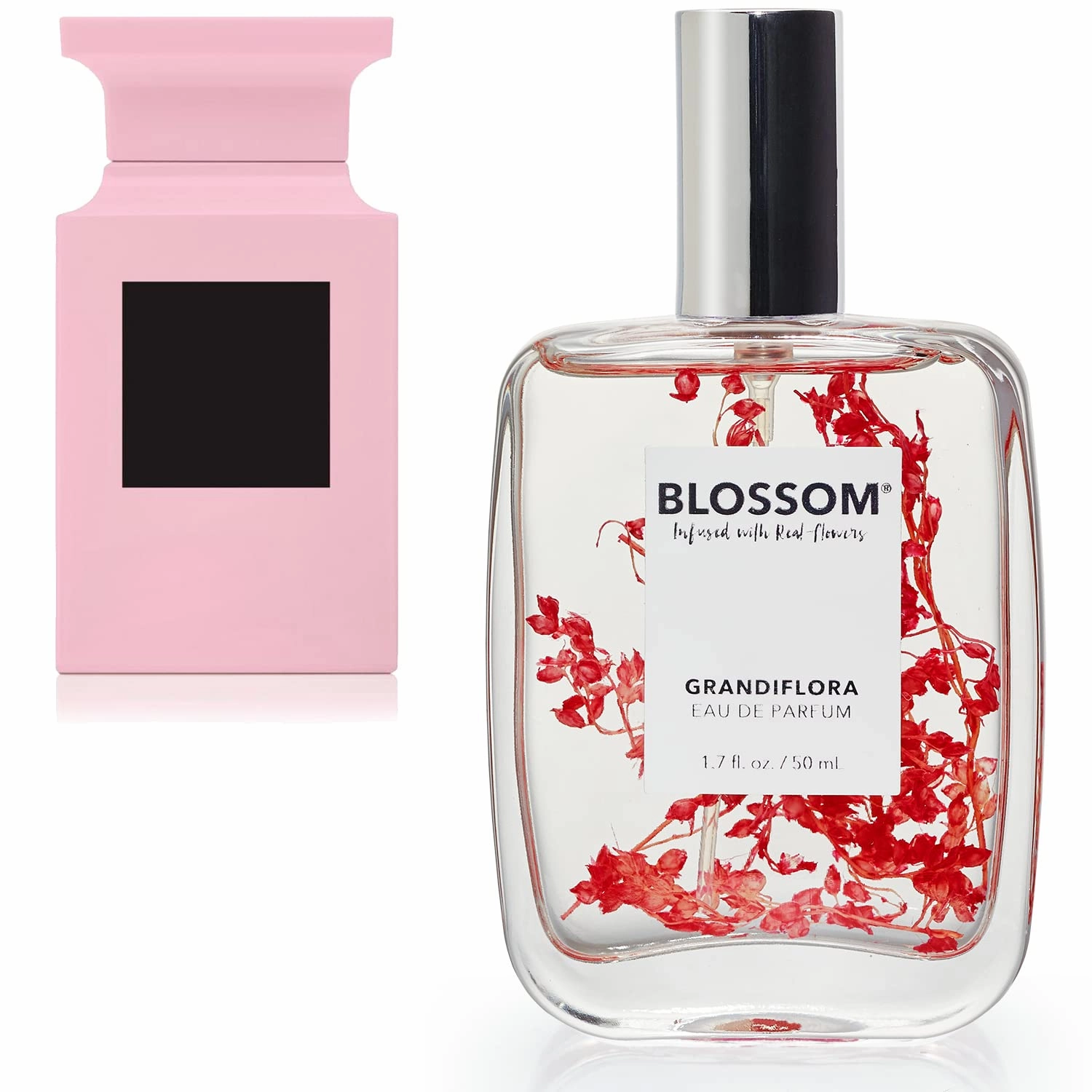 Blossom Roll on Rollerball Perfume Oil with Natural Ingredients, Essential Oils & Eau De Parfum Plant Based Perfume Spray, Infused with Real Flowers, 2 Pack Bundle, Rose/Grandiflora