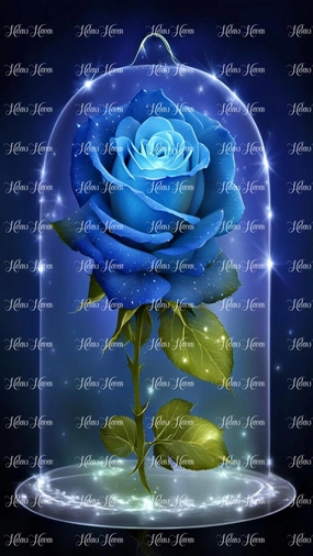 Blue Dome Rose Glowing