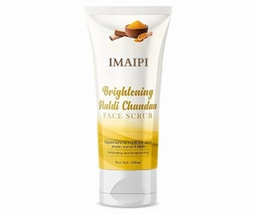 Bri..ghten.ing Haldi Chan.dan Face Sc rub, 100 ml, Ex.folia..ting Facial Scrub for All Skin Types