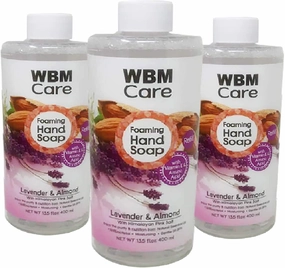 Care Lavender Natural Foaming Soap Refills, Enriched with Almond Scent, Vitamin E & Amino Acid, Moisturizing & Nourishing, Hand Wash, 13.5 Oz/Each (Pack of 3)