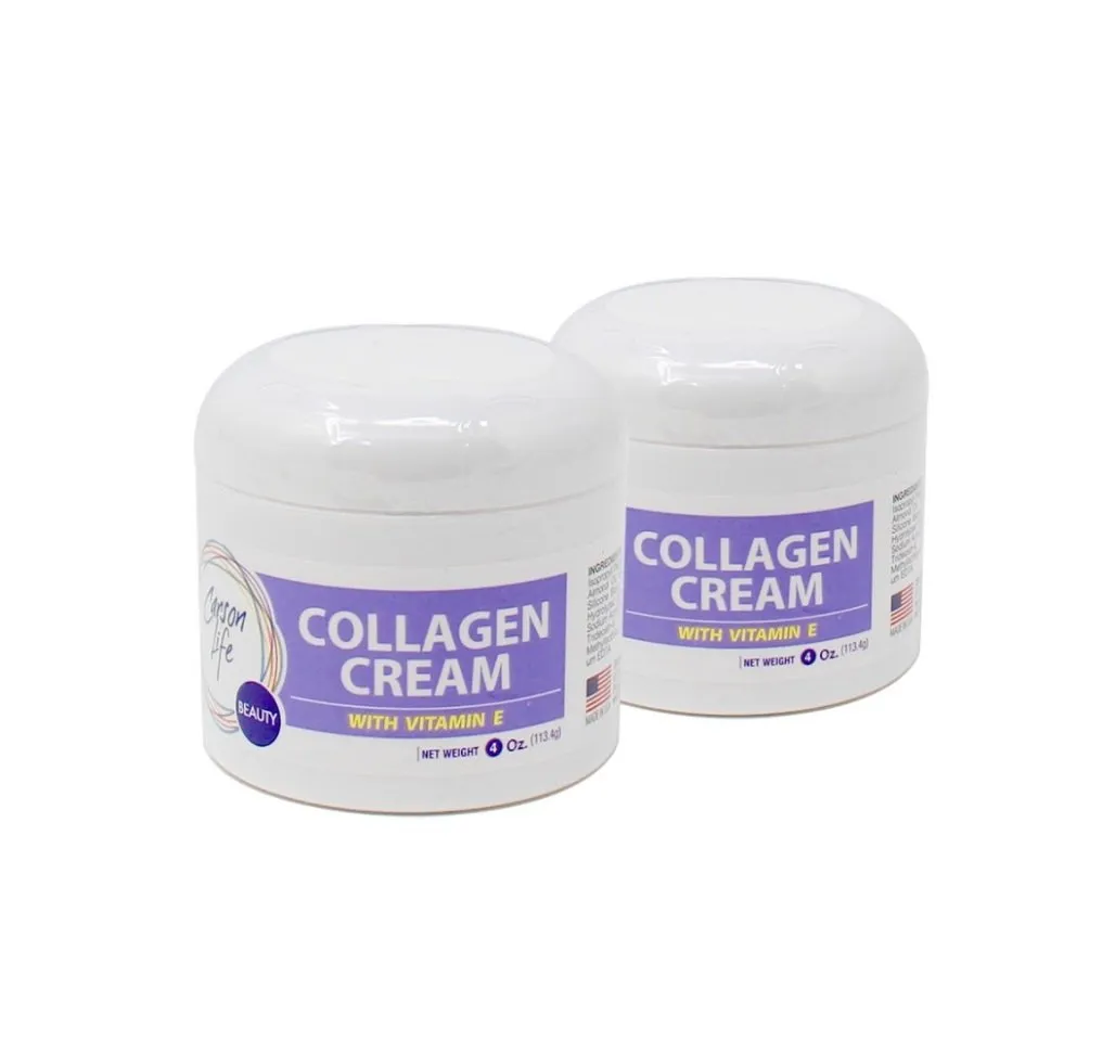 Carson Life Collagen Beauty Cream With Vitamin E - 4 Oz - Marvelously Rejuvenate Skin & Prevent Wrinkles - Keep Your Skin and Face Healthy - Made in the USA (2 Pack)