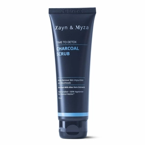 Charcoal Face Scrub for Men & Women Reduce Blackheads & Impurities, Reduce Uneven Skin Tone, Dead Skin & Clog Pores with Aloe vera - 75 ml