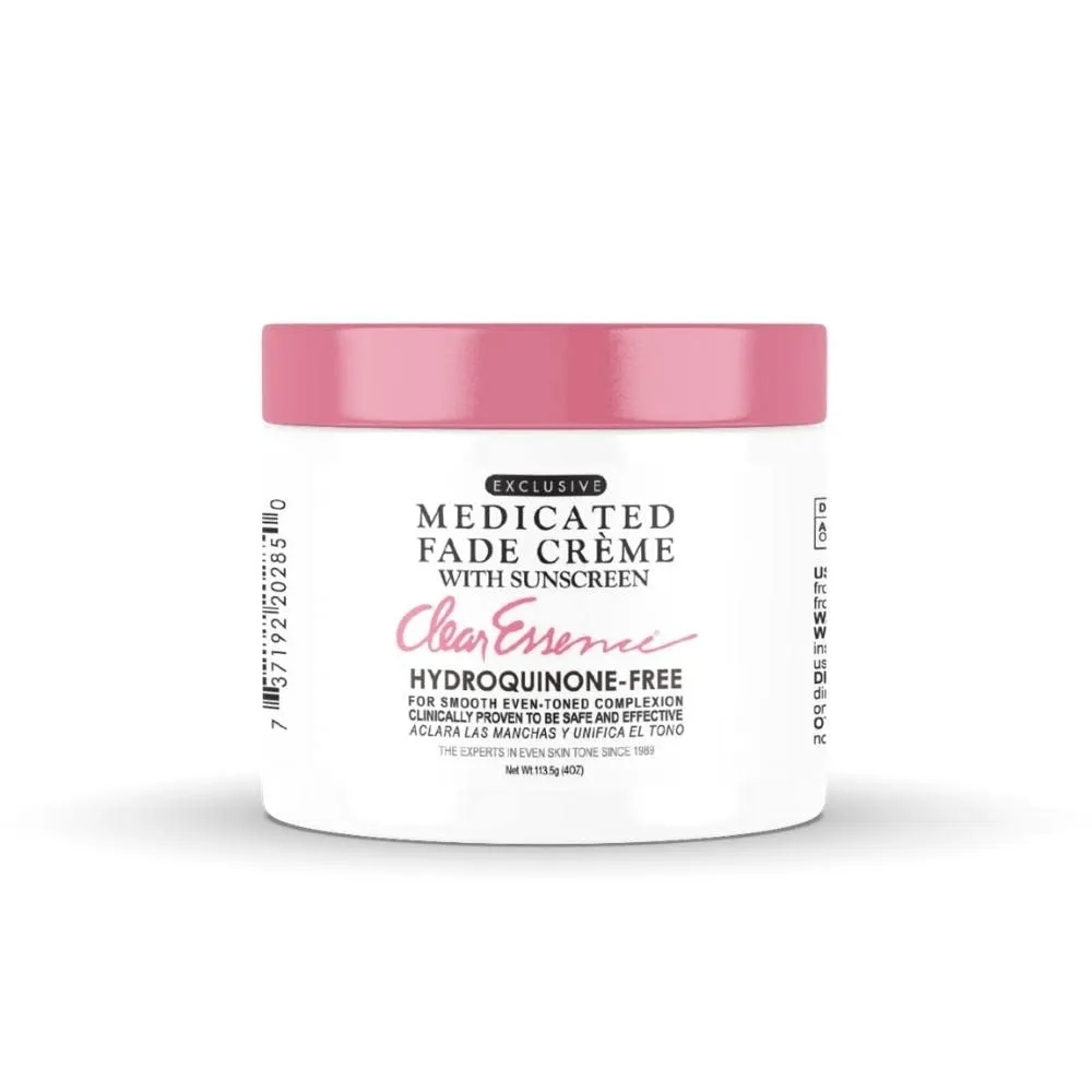 Clear Essence Exclusive Medicated Fade Creme With Sunscreen - Fade Cream For Dark Spots - Beauty Cream for Glowing Skin Complexion - Skin Care (4 Oz.)