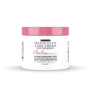 Clear Essence Exclusive Medicated Fade Creme With Sunscreen - Fade Cream For Dark Spots - Beauty Cream for Glowing Skin Complexion - Skin Care (4 Oz.)