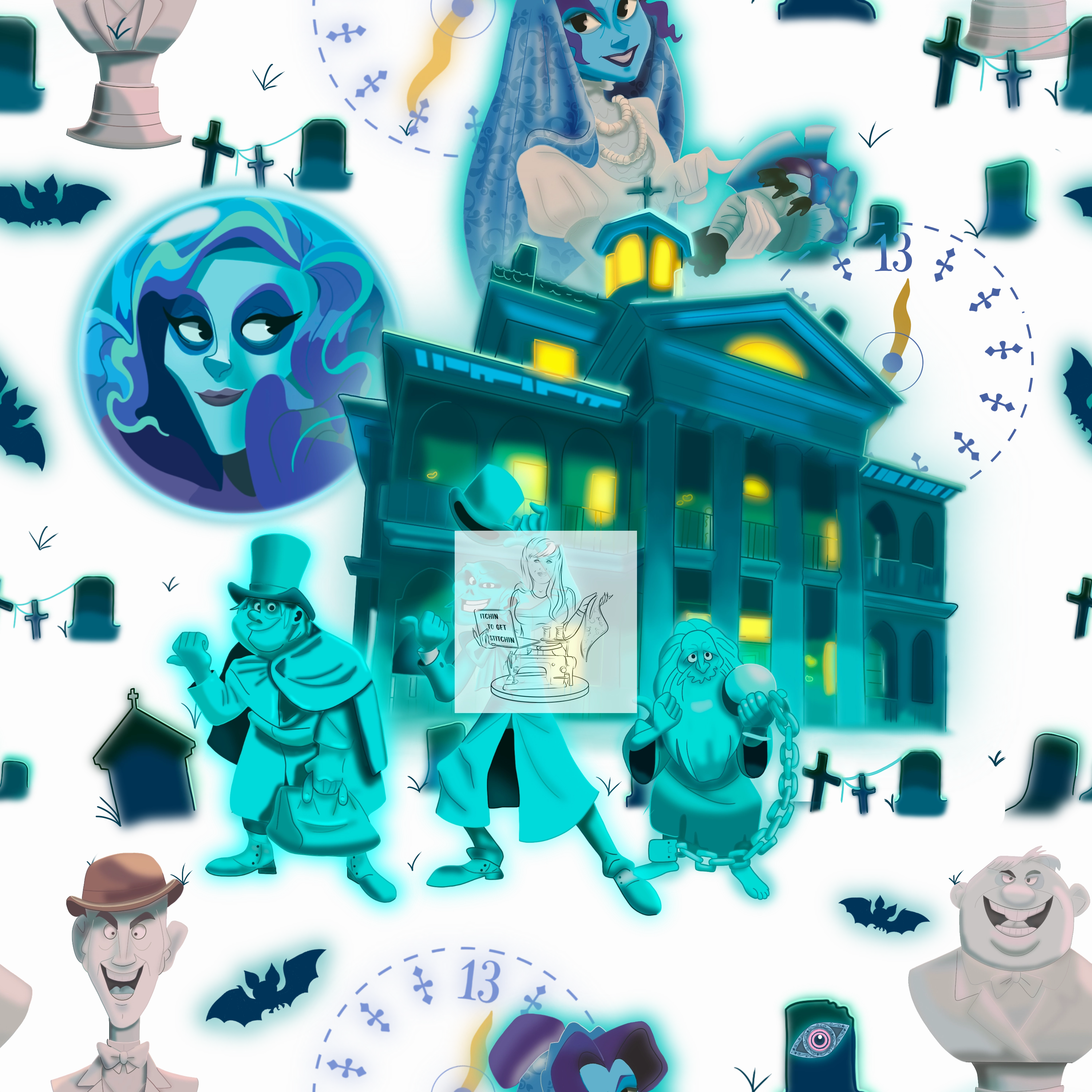 Clear Vinyl Design  - Glowing Ghouls