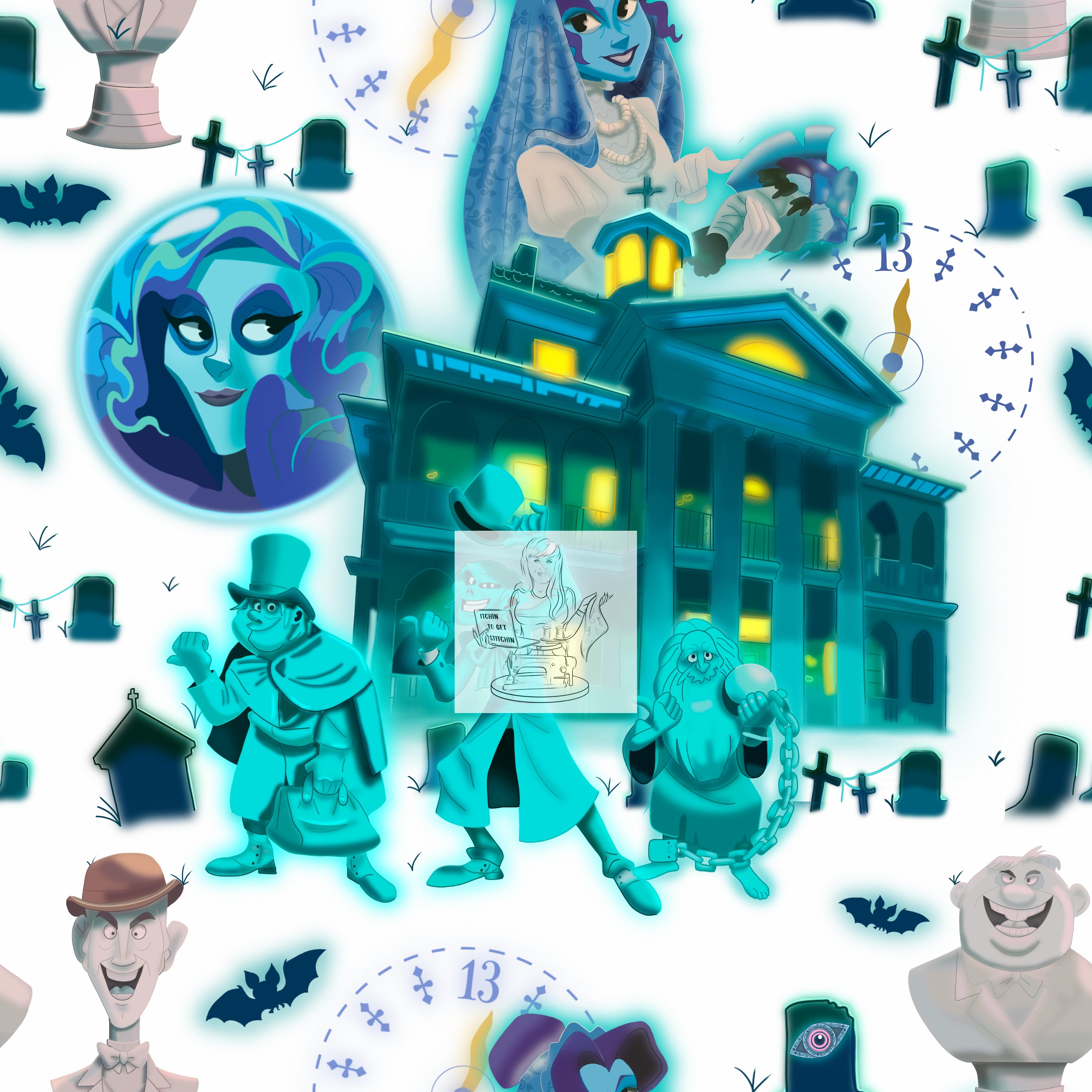 Clear Vinyl Design  - Glowing Ghouls