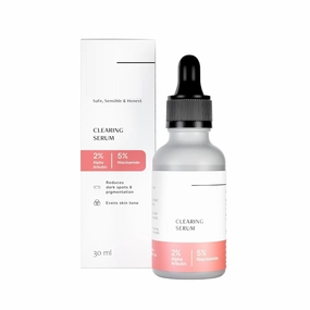 Clearing Serum: 5% Niacinamide Face Serum For Acne&Dark Spots With 2% Alpha Arbutin|Reduces Pigmentation|For Clear,Blemish-Free,Bright Skin|For Women And Men|Beginner Friendly|30 Ml