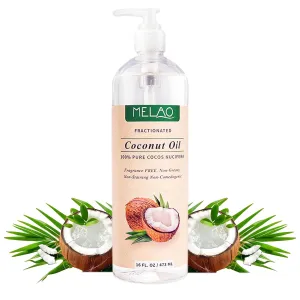 Coconut Oil Face Body Moisturiers Massage Oil Hair Oil Conditoner Makeup Remover Fix Flyaways Versatile Base Oil Body Skin Care Products for Man and Women 100% Pure Natural 7.44fl.oz Elitzia ETMS015