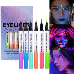 Colorful Liquid Eyeliners - Smooth Waterproof Eyeliners Pencil | Long-Lasting High Pigmented Shining Gel Makeup Pen for Live Performance Party Dance Night Everyday