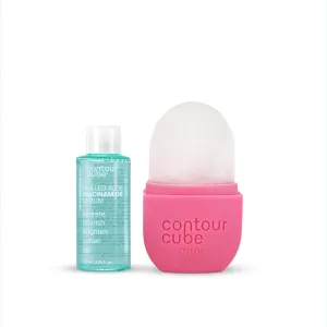 Contour Cube Mini (Pink) & Chilled Aloe Niacinamide Serum for Puffiness and Hydration