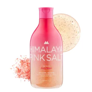 Daily Scrub & Body Wash - Exfoliating Body Scrub, Dead Sea Salt & Himalayan Pink Salt, Natural Moisturizing Bodywash, Retinol & Hyaluronic Acid Shower Gel, Korean Skincare 14.1oz