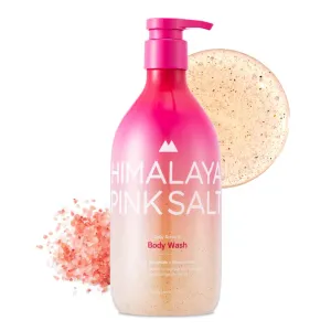 Daily Scrub & Body Wash - Exfoliating Body Scrub, Dead Sea Salt & Himalayan Pink Salt, Natural Moisturizing Bodywash, Retinol & Hyaluronic Acid Shower Gel, Korean Skincare 21.1oz
